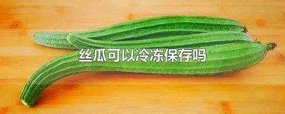 丝瓜可以放冷库吗 丝瓜能速冻保存吗