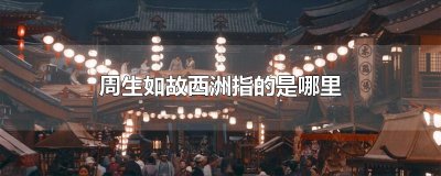 周生如故西洲指的是哪里