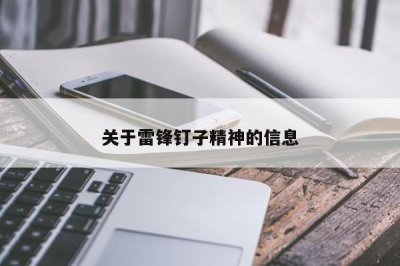 关于雷锋钉子精神的信息