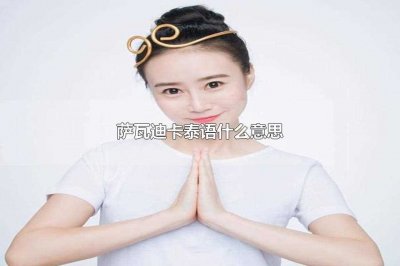 萨瓦迪卡泰语什么意思(萨瓦迪卡泰语是你好的意思)