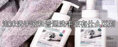 普通洗手液和泡沫洗手液的区别 泡沫洗手液与普通洗手液有什么不同