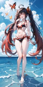 胡桃泳衣精美壁纸,来自AI绘图的魔法! #038